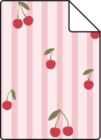 Proefstaal ESTAhome behang kersen roze - 26.5 x 21 cm - 131653-S