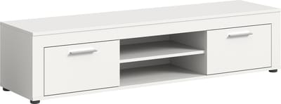 Jam TV-meubel 2 vouwdeuren, 2 planken wit.