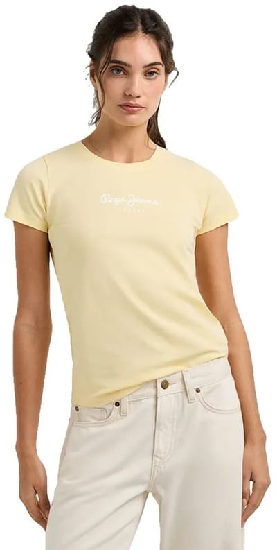Pepe Jeans New Virginia T-shirt Met Korte Mouwen Geel XL Vrouw
