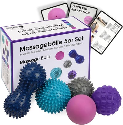 SnelShoppen - Massageballen Set van 5 - Egelballen, Lacrosse, Peanut & Trigger Point - Verschillende Hardheden - Inclusief E-book - Fysiotherapie & Er
