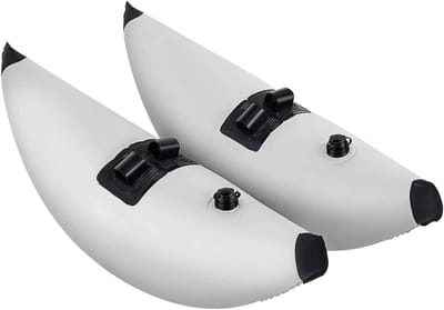 CORE Kajak Stabilisatoren - Set van 2 Opblaasbare Outriggers - PVC Drijvers met Zijarmen - Extra stabiliteit voor Kajak Kano en Visboot - Aanpasbare breedte van 207 tot 238.7cm - Grijs