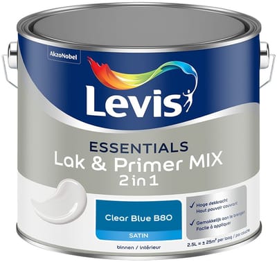 Levis - Essentials Lak & Primer Mix - Clear Blue B80 - Mengverf - 2,5 L