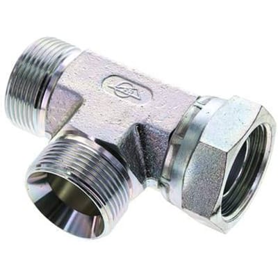 T-koppeling G1" Buitendraad x Binnendraad Staal Hydrauliek 225 bar (3161.25psi)