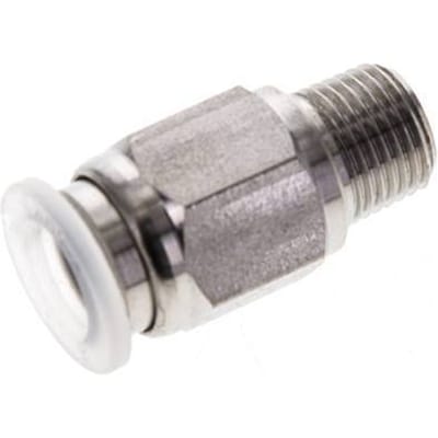8mm x R1/8'' RVS/PA Insteekfitting Buitendraad EPDM/PTFE