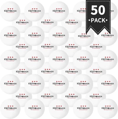 50 Stuks Professionele Tafeltennisballen 3 Sterren K40+ ABS Hars voor Training en Wedstrijd