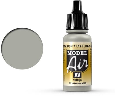 Vallejo Hobbyverf Acrylverf - 71121 Model Air Light Gull Grey - Acryl Verf flesje - 17 ml