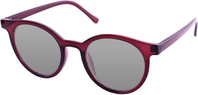 Vista Bonita CLASSIC – Zonneleesbril UV400 – Sterkte +1.00 – Kleur Purple Art – Groot model – Eyecatcher – Ronde pasvorm – Flexveren - Inclusief bijpassende etui en doekje