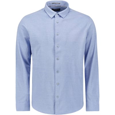 No Excess Shirt jersey pique stretch office blue