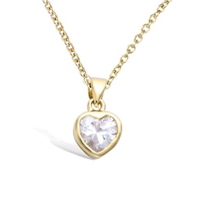 CHIVAL 18K Goud Vergulde Ketting – Love Spark – Hartje - Zirkonia - Valentijn - Hypoallergeen - Moederdag - Dames - Cadeau voor Haar - Liefde - Sieraad - Geschenkverpakking