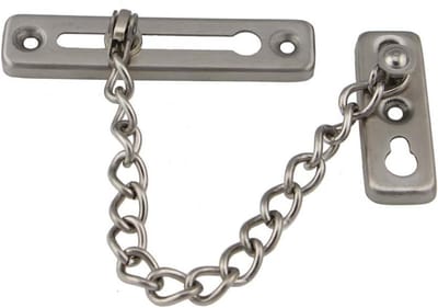 Deurbeveiliging Keten - Veiligheidsketting Deur - Extra Beveiliging - Roestvrij Staal 304 - 101 mm - Zilver
