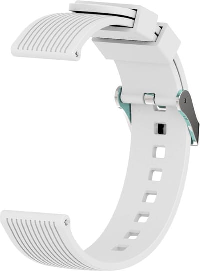 Samsung Galaxy Watch (42MM) Siliconen Bandje Vertical Stripe |Wit / White| Premium kwaliteit |One Size|TrendParts