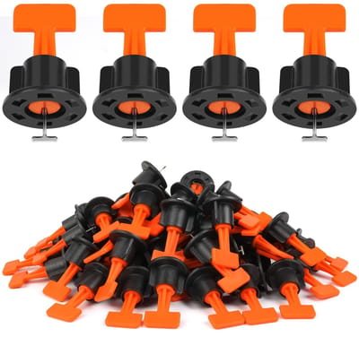 Dailygoods- Tegelnivelleringssysteem 1,5 mm - 80-delige Set - Herbruikbare Tegelafstandhouders - Tegelgereedschap - Tegelwiggenset - Voor Wand/Vloertegels - Tegelleghulp