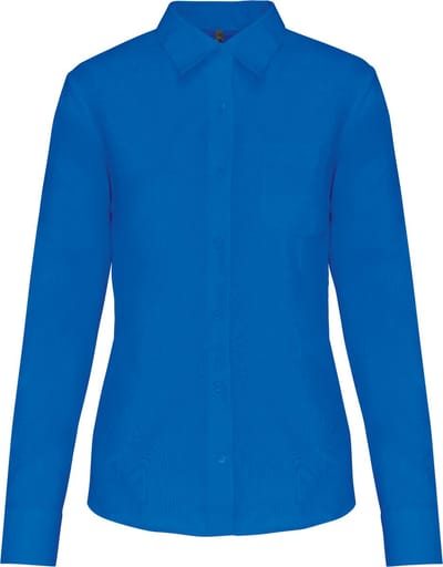 Kariban Overhemd in onderhoudsvriendelijk polykatoen-popeline dames K549 - Light Royal Blue - 3XL