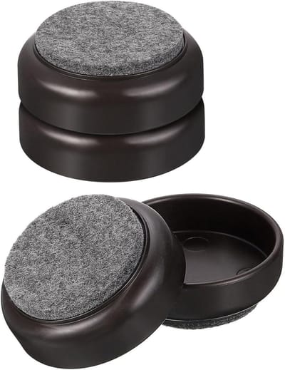 Antislip Meubelpads - Viltjes Stoelpoten - Vloer Beschermen - Stabiele Kunststof Basis - 60 mm Rond - Bruin