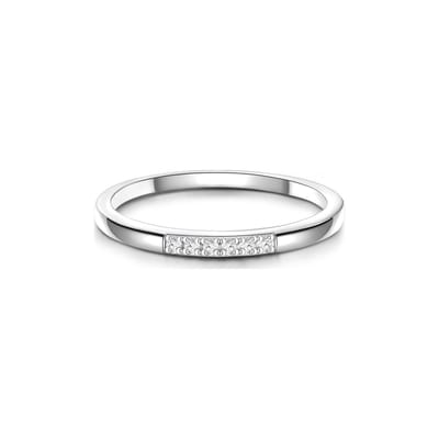 Gems München Dames Dames ring 925 sterling zilver zirconia 50 Zilver 32021156