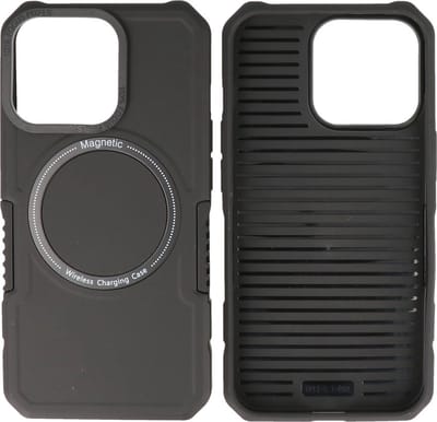 iPhone 13 Pro MagSafe Hoesje - Shockproof Back Cover - Zwart