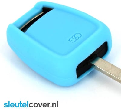 Autosleutel Hoesje geschikt voor Opel - SleutelCover - Silicone Autosleutel Cover - Sleutelhoesje Lichtblauw
