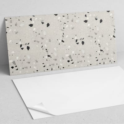Coloray Wandpanelen Zelfklevend - Patroon met kleine fragmenten PVC Wandpaneel - 100 cm x 50 cm - Grijs Wandbekleding Zelfklevend - 1 stuk - Texturen Wandpanelen Zelfklevend - Wandbord Keuken - Wandpaneel Badkamer