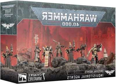 Inquisitoriale Agenten - Imperiale Agenten - Miniaturen Bouwen - Gedetailleerde Plastic Set - 6 Figuren - Grijs
