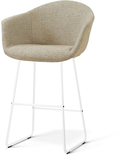 Nolon Nino-Otis barkruk taupe melange - wit onderstel - 75 cm