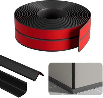 Zelfklevende wandstrips 1 cm x 4 m van flexibel PVC - Randbescherming voor deuren, ramen en muren - Eenvoudig aan te brengen en duurzaam