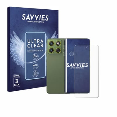 Savvies - Screenprotector voor Motorola Edge 70 (Voor+Camera) - Folie Beschermfolie transparant 6 Stuks