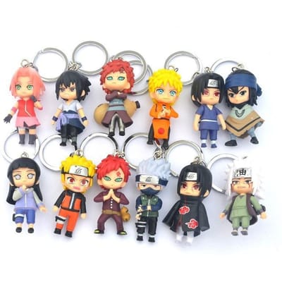 Sleutelhanger frets handgemaakt cartoon hars Naruto Sasuke hanger schooltas pop sleutelhanger gray