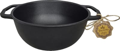 MAYSTERNYA Gietijzeren Soeppan - 6 Liter - ø 28,5 cm - Geschikt Voor Inductie - Gietijzer - Gietijzer Cadeau Kookpan - Gietijzeren Kookpot - Koken - Universele Gietijzeren Soeppan - Cadeau - Cadeaupakket Geschenk - Zwart