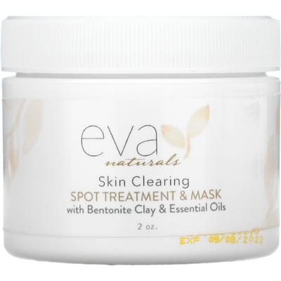 Eva Naturals, Skin Clearing, Spot Treatment & Mask, 2 oz white