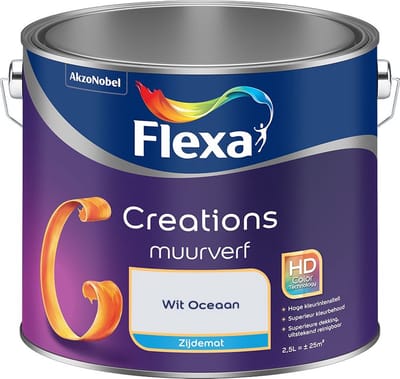 Flexa - Creations Muurverf Zijdemat - Wit Oceaan - Mengverf - 2,5 L