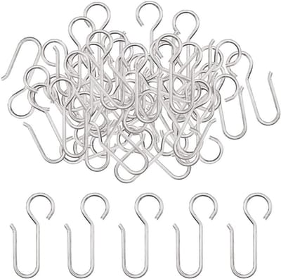 Gordijnrailaccessoires, rechte railgeleider haakringen, gordijnhaken, 20 stuks, railglijhaken, stevige gordijnhaken, geschikt voor deuren, gordijnen, ramen, badkamer (42 mm)