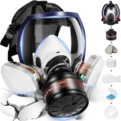 Vitdipy - Volgelaatsmasker Rubber - Gasmasker - Adembescherming - Inclusief Filter - Volgelaatsgasmasker - Breed gezichtsveld - Volledig Gezichtsbescherming