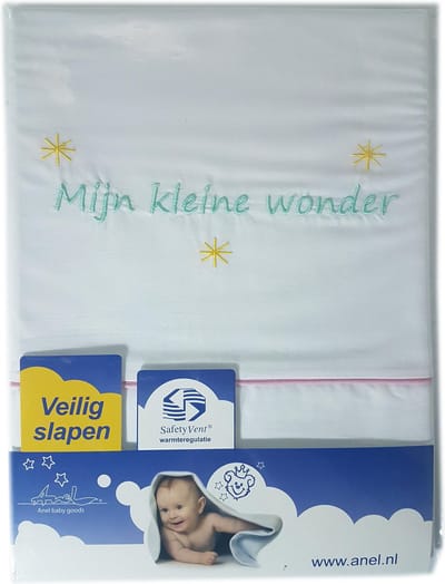 ANEL - Ledikantlaken - Tekst: "Mijn Kleine Wonder" - Formaat: 100x135cm