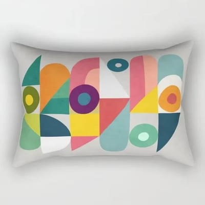 30X50 Geel Schattig Abstract Kunstpatroon Print Decoratie Woonkamer Thuis Polyester Rechthoekige Kussensloop Bankkussen 30x50cm