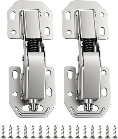 Kastdeurscharnieren 2-delig 10,2 cm - onzichtbaar met hydraulische buffer - stevig en duurzaam - geschikt voor meubels - ShopVlot