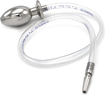Kiotos Steel Holle Penisplug verbonden met Holle Buttplug