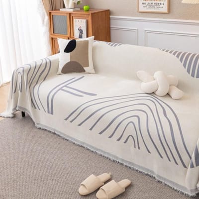 Nieuwe Moderne Strepen Bankhanddoek Chenille Bankhanddoek Antislip Doek Bankovertrek Woonkamer Universele Stofdichte Deken Overtrek Doek 180x130cm1pcs
