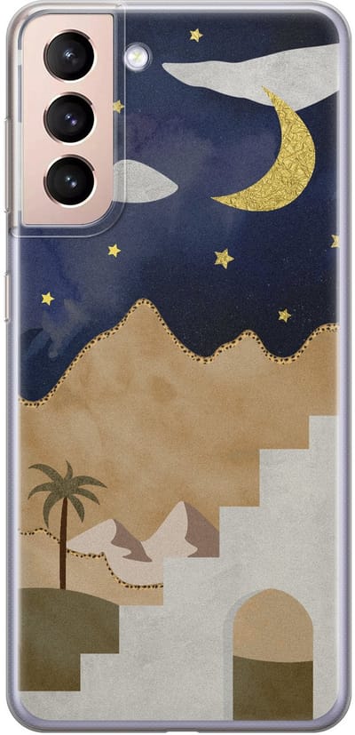 Leuke Telefoonhoesjes - Hoesje geschikt voor Samsung Galaxy S21 Plus - Woestijn - Soft case - TPU - Natuur - Multi