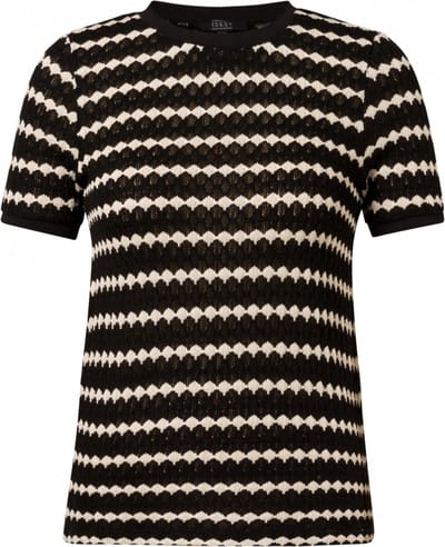ES&SY Piet Top - Ecru/Black - maat 38