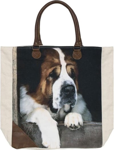 Shopper Canvas Gekleurd Katoen 40x44x12cm