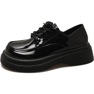 Chaussures en Cuir Style Britannique Doux et Cool Chaussures pour Femmes Nouveaux Mocassins en Cuir à Semelle Épaisse à Double Usage Chaussures Mary Jane Japonaises 40