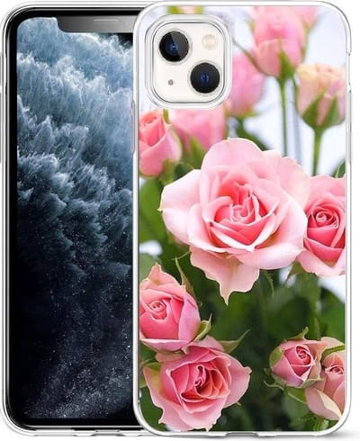 Cityhoesje-iPhone 14 Plus-15 Plus - hoesje – Bloemen – Backcover