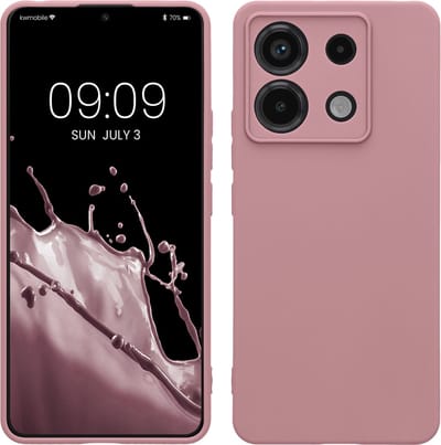kwmobile telefoonhoesje geschikt voor Xiaomi Redmi Note 13 Pro 5G / Poco X6 5G - Hoesje voor smartphone - Precisie camera uitsnede - In mat oudroze