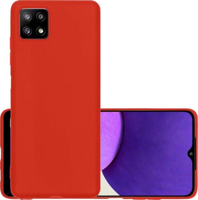 Hoesje - Geschikt voor Samsung Galaxy A22 4G - Sterk & Shockproof - Hoes Cover - Siliconen Case - Geel