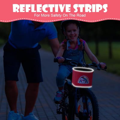 RFWR® Waterdichte Kinderfietsmand met Schattig Cartoonpatroon - Afneembare Fietsmand voor Kinderen