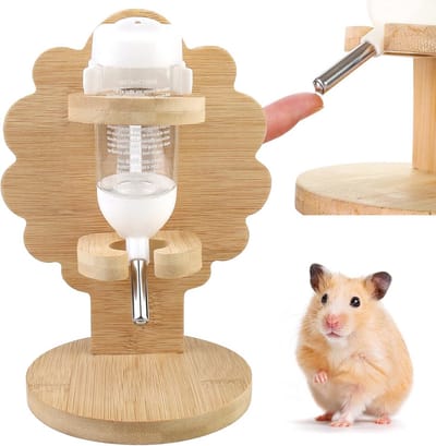 Hangende Drinkfles voor Kleine Dieren met Verstelbare Standaard - 80 ml