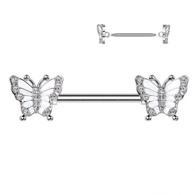 Piercing vlinder detail 1.6x14 - zilver - LMPiercings