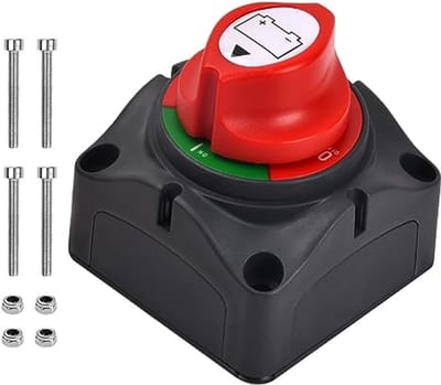 Batterijscheidingsschakelaar 12V 24V 48V - Hoofdschakelaar tot 1250A - Waterdicht en Duurzaam