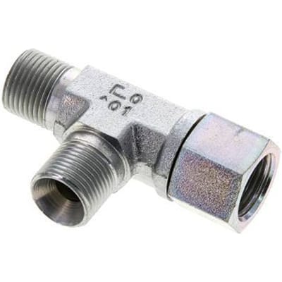 T-koppeling G3/8'' Buitendraad x Binnendraad Staal Hydrauliek 325bar (4566.25psi)