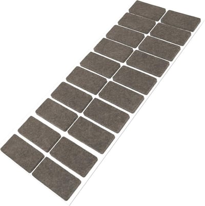 Zelfklevende Viltglijders 20x40 mm - Bruin Rechthoekig voor Meubels en Vloeren